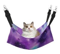 GaxfjRu Magic Galaxy Sky - Hamaca ajustable para gatos, para ventana, acogedora cama de terciopelo para mascotas y descanso para gatitos