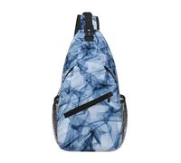 GaxfjRu Mochila cruzada pequeña con estampado de mármol azul oscuro, riñonera para exteriores