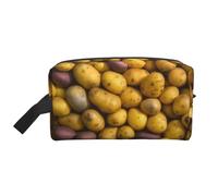 GaxfjRu Muchas patatas impresión bolsa cosmética de viaje organizador grande bolsa de maquillaje mujeres para cosméticos artículos de tocador accesorios, blanco, talla única, Color blanco., Talla
