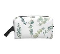 GaxfjRu Neceser grande con hojas de eucalipto para mujer, cosméticos, artículos de tocador, accesorios, color blanco y opulento jardín, talla única, Jardín Blanco/Opulento, talla única