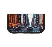 GaxfjRu New York City - Estuche de lona para lápices, almacenamiento organizado para picnics y uso diario, bolsa de maquillaje, soporte para lápices