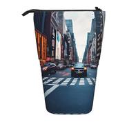 GaxfjRu New York City Print - Estuche telescópico portátil para lápices, organizador con múltiples ranuras, para herramientas de escritura y accesorios