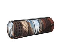 GaxfjRu New York - Estuche de piel con cremallera para bolígrafos y lápices, bolsa suave
