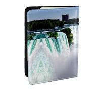GaxfjRu Niagara - Funda para pasaporte con estampado de otoño para viajes, organizador de viaje, funda para tarjetas de crédito, Black, Talla única