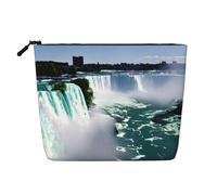 GaxfjRu Niagara - Neceser de viaje con estampado de otoño y organizador de maquillaje para mujer, Negro -, Talla única