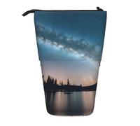 GaxfjRu Night Sky and Trees - Estuche telescópico portátil para lápices, organizador con múltiples ranuras, para herramientas de escritura y accesorios