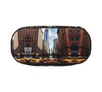 GaxfjRu Nueva York Estuche de Gran Capacidad para Casa, Universidad, Oficina, Organizador para Adultos Estudiantes, Negro , talla única, Lindo