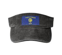 GaxfjRu Oregon State Flag - Gorra de protección solar transpirable para mujer, para golf, tenis, correr, uso diario, Negro, Talla única
