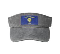 GaxfjRu Oregon State Flag - Gorra de protección solar transpirable para mujer, para golf, tenis, correr, uso diario, gris, Talla única