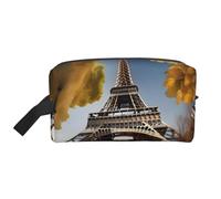 GaxfjRu Paisaje urbano París Torre Eiffel Francia impresión Viaje Cosméticos Bag Organizador Grande Bolsa de Maquillaje Mujeres para Cosméticos Artículos de tocador, blanco, Talla única, Color