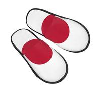 GaxfjRu Pantuflas de invierno de felpa con bandera japonesa para uso en interiores, pantuflas de casa suaves y cálidas para invitados y comodidad en el hogar, unisex