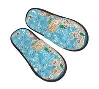 GaxfjRu Pantuflas de invierno de felpa con mapa de Grecia para uso en interiores, pantuflas de casa suaves y cálidas para invitados y comodidad en el hogar, unisex, Negro, 36.5 EU