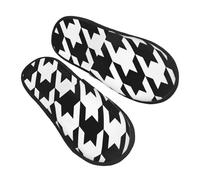 GaxfjRu Pantuflas de invierno de felpa negra para uso en interiores, pantuflas de casa suaves y cálidas para invitados y comodidad en el hogar, unisex, Negro, 36.5 EU