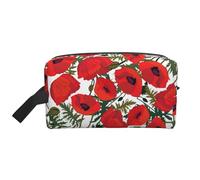 GaxfjRu Patrón floral impresión Viaje Cosmético Bolsa Organizador Grande de Maquillaje Mujeres para Cosméticos Artículos de tocador Accesorios, blanco, Talla única, Color blanco., Talla única