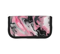 GaxfjRu Pinks - Estuche para lápices de lona con diseño abstracto de color gris mármol artístico, almacenamiento organizado para picnics y uso diario, soporte para lápices