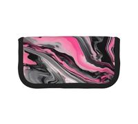 GaxfjRu Pinks - Estuche para lápices de lona con diseño abstracto de mármol, color gris, artístico, para guardar lápices, para pícnics y uso diario, estuche para lápices