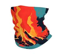 GaxfjRu Polaina de cuello multiusos con estampado de volcán para hombres y mujeres, máscara facial de verano para trabajar, correr y hacer deporte