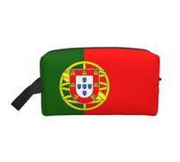 GaxfjRu Portugués bandera impresión Viaje Cosmético Bolsa Organizador Grande de Maquillaje Mujeres para Cosméticos Artículos de tocador Accesorios, blanco, Talla única, Color blanco., Talla única