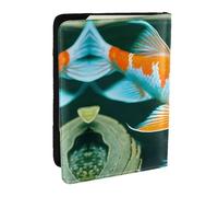 GaxfjRu Pretty Koi - Funda de piel para pasaporte, impermeable, para viajes, para mujeres y hombres, Black, Talla única
