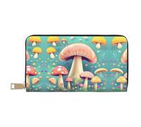 GaxfjRu Pretty Little Mushrooms - Cartera de piel para mujer con gran capacidad, segura y versátil, billetera plegable para mujer, Blanco, Talla única, Classic
