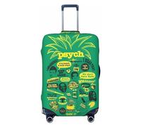 GaxfjRu Psych - Funda para maleta con cita de piña, fundas de maleta para equipaje, mantiene tu equipaje seguro y elegante, fundas de equipaje para maleta aprobadas por la TSA, Black, M