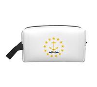 GaxfjRu Rhode Island State Flag Print Travel Cosmetic Bag Organizer Large Makeup Bag Women for Cosmetics Toiletries Accessories, Blanco, Talla única
