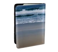 GaxfjRu Serene Coastal Print - Funda para pasaporte para viajes, organizador de viaje para tarjetas de crédito, funda para pasaporte, Black, Talla única