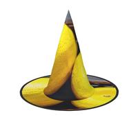 GaxfjRu Sombrero de bruja de Halloween con estampado de limón, accesorio de disfraz de bruja para Halloween, cosplay, fiesta, decoración de vacaciones, 3 piezas