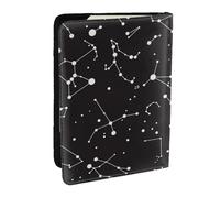 GaxfjRu Soporte para pasaporte con estampado de constelación de adivinación estrellada, cartera para pasaporte para mujer, bolsa esencial de viaje para pasaporte para hombres
