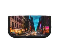 GaxfjRu Streets of New York City - Estuche de lona para lápices, almacenamiento organizado para picnics y uso diario, bolsa de maquillaje, soporte para lápices