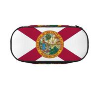 GaxfjRu Studen - Estuche para lápices con diseño de bandera de Florida, gran capacidad, para el hogar, la universidad, la oficina, organizador para adultos, Negro , Talla única, Lindo