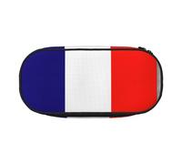 GaxfjRu Studen - Estuche para lápices con diseño de bandera de Francia, gran capacidad, para el hogar, la universidad, la oficina, organizador para adultos, Negro , Talla única, Lindo