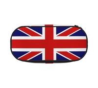 GaxfjRu Studen - Estuche para lápices con diseño de bandera de Reino Unido, gran capacidad, para el hogar, la universidad, la oficina, organizador para adultos, Negro , Talla única, Lindo