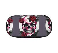 GaxfjRu Studen - Estuche para lápices con diseño de calavera, gran capacidad, para el hogar, la universidad, la oficina, organizador para adultos, Negro , Talla única, Lindo