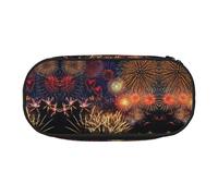 GaxfjRu Studen - Estuche para lápices con diseño de fuegos artificiales, gran capacidad, para el hogar, la universidad, la oficina, organizador para adultos, Negro , Talla única, Lindo