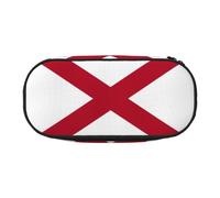 GaxfjRu Studen - Estuche para lápices con diseño de la bandera de Alabama, gran capacidad, para el hogar, la universidad, la oficina, organizador para adultos, Negro , Talla única, Lindo