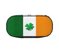 GaxfjRu Studen - Estuche para lápices con diseño de la bandera de Irlanda, gran capacidad, para el hogar, la universidad, la oficina, organizador para adultos, Negro , Talla única, Lindo