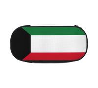 GaxfjRu Studen - Estuche para lápices con diseño de la bandera de Kuwait, gran capacidad, para el hogar, la universidad, la oficina, organizador para adultos, Negro , Talla única, Lindo