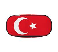 GaxfjRu Studen - Estuche para lápices con diseño de la bandera de Turquía, gran capacidad, para el hogar, la universidad, la oficina, organizador para adultos, Negro , Talla única, Lindo