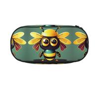 GaxfjRu Studen - Estuche para lápices con estampado de abejas, gran capacidad, para el hogar, la universidad, la oficina, organizador para adultos, Negro , Talla única, Lindo