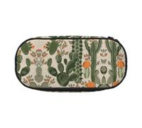 GaxfjRu Studen - Estuche para lápices con estampado de cactus verde, gran capacidad, para el hogar, la universidad, la oficina, organizador para adultos, Negro , Talla única, Lindo