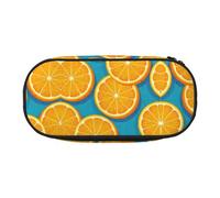 GaxfjRu Studen - Estuche para lápices con estampado de frutas naranjas frescas, gran capacidad para el hogar, la universidad, la oficina, organizador para adultos, Negro , Talla única, Lindo