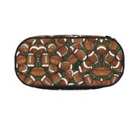 GaxfjRu Studen - Estuche para lápices con estampado de fútbol verde, gran capacidad para el hogar, la universidad, la oficina, organizador para adultos, Negro , Talla única, Lindo