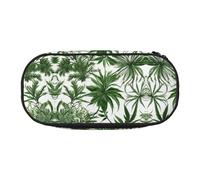 GaxfjRu Studen - Estuche para lápices con estampado de hierbas y plantas herbáceas, gran capacidad, para el hogar, la universidad, la oficina, para adultos, Negro , Talla única, Lindo