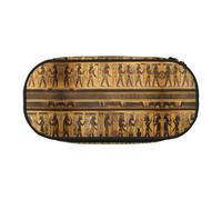 GaxfjRu Studen - Estuche para lápices con estampado de jeroglíficos egipcios, gran capacidad, para el hogar, la universidad, la oficina, organizador para adultos, Negro , Talla única, Lindo