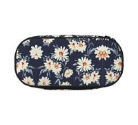 GaxfjRu Studen - Estuche para lápices con estampado de margaritas, gran capacidad, para el hogar, la universidad, la oficina, organizador para adultos, Negro , Talla única, Lindo