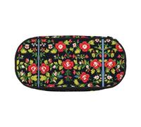 GaxfjRu Studen - Estuche para lápices y bolígrafos con diseño de rosas ucranianas para el hogar, la universidad, la oficina, organizador para adultos, Negro , Talla única, Lindo