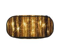 GaxfjRu Studen - Estuche para lápices y bolígrafos, gran capacidad, con estampado de lentejuelas doradas, para casa, universidad, oficina, organizador para adultos, Negro , Talla única, Lindo