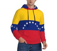 GaxfjRu Sudadera con capucha para hombre, diseño de bandera de Venezuela británica, sudaderas con capucha para hombre, telas de poliéster, cómodas al tacto, Negro, 4XL-5XL