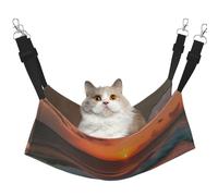 GaxfjRu Sunset At The Beach - Cama ajustable para gatos, hamaca para ventana, acogedora cama de terciopelo para mascotas y descanso para gatitos